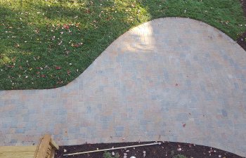 paver in a front yard
