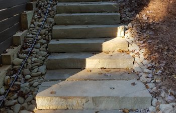 stone steps to the garden