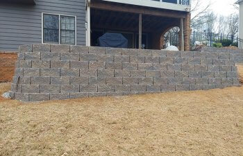 wall in front of a house